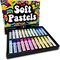 Art Supplies Set of 24 Soft Chalk Pastels, Non-Toxic, Oil-Free, Assorted Colors, Blendable, for Adults, Includes Storage Case